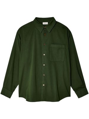 Lemaire long-sleeved cotton shirt - Green