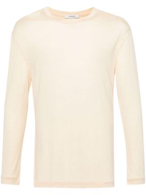 LEMAIRE longsleeved silk jersey top - Yellow