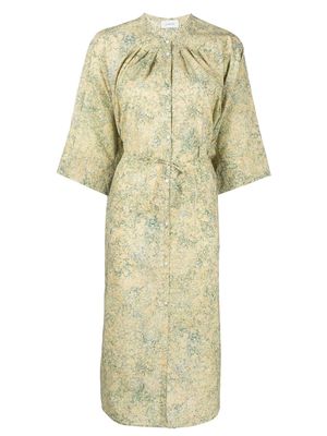 Lemaire marbled-print shirt dress - Yellow