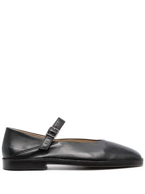 Lemaire Mary Jane leather ballerina shoes - Black