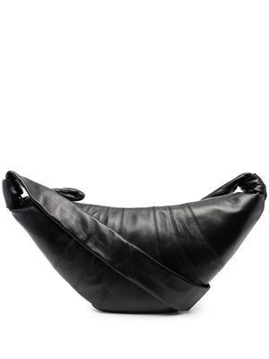 Lemaire medium Croissant leather bag - Black