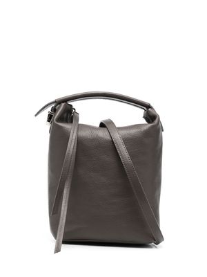 Lemaire medium pebbled-leather shoulder bag - Grey