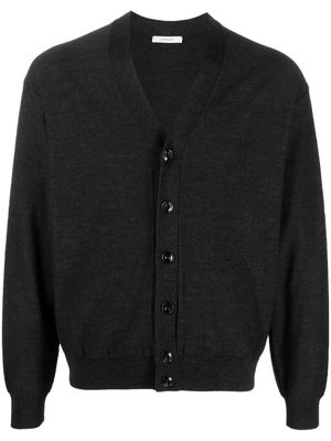 Lemaire mélange-effect wool blend cardigan - Grey