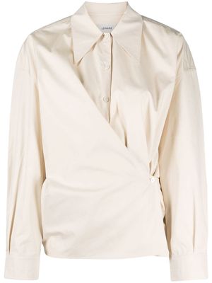 LEMAIRE off-centre twisted shirt - Neutrals