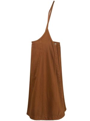 Lemaire one-strap cotton midi skirt - Brown
