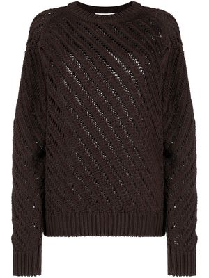 Lemaire open-knit jumper - Brown