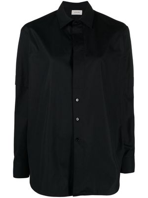 Lemaire oversize long-sleeve shirt - Black