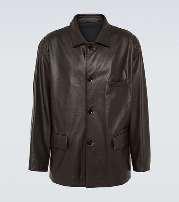 Lemaire Oversized leather jacket