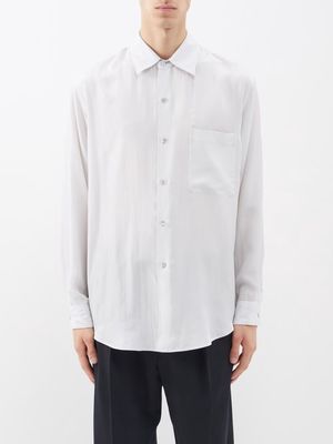 Lemaire - Patch-pocket Silk Shirt - Mens - White