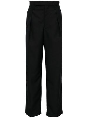 LEMAIRE pleat-detailing straight-leg trousers - Black