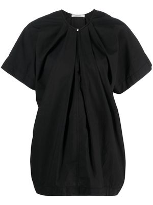 Lemaire pleated short-sleeve top - Black