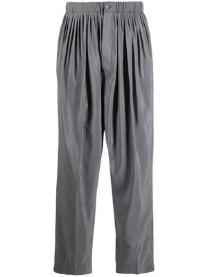 Lemaire pleated silk-blend trousers - Grey