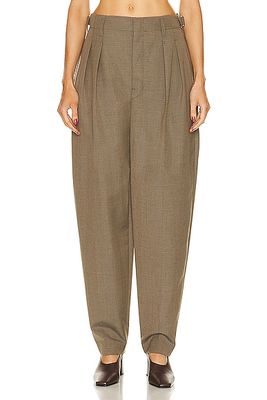 Lemaire Pleated Tapered Pant in Taupe