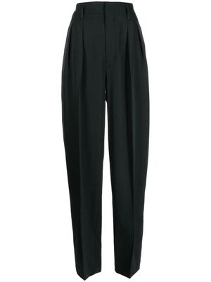 Lemaire pleated-waist virgin-wool trousers - Green