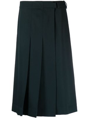 Lemaire pleated wool wrap skirt - Black