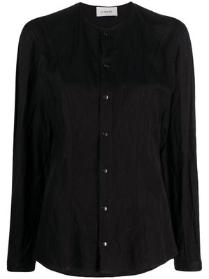 Lemaire press-stud long-sleeve shirt - Black