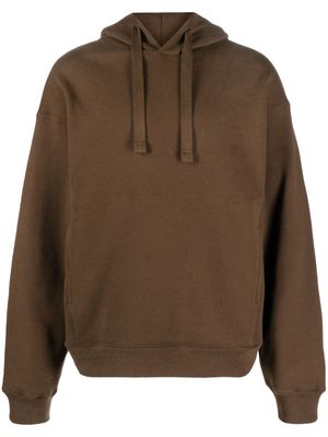 Lemaire relaxed-fit cotton hoodie - Brown