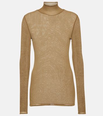 Lemaire Ribbed-knit silk top