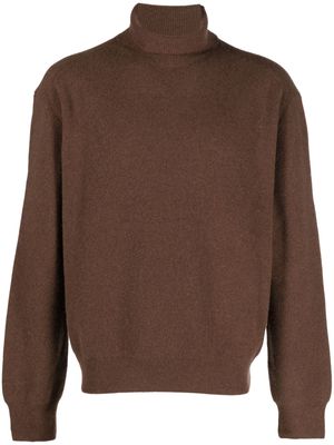 Lemaire ribbed roll-neck jumper - Brown