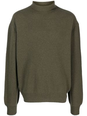 Lemaire ribbed roll-neck jumper - Green