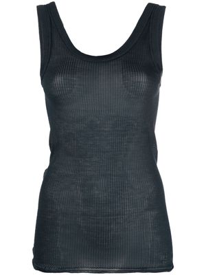 Lemaire ribbed silk jersey tank top - Blue
