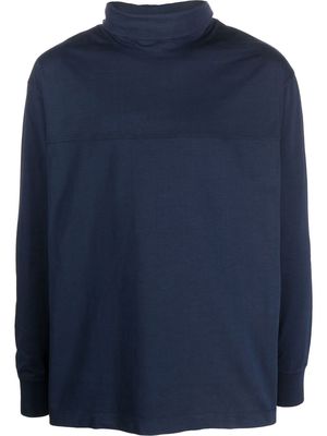 LEMAIRE roll neck cotton sweater - Blue