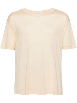 LEMAIRE round-neck silk T-shirt - Yellow