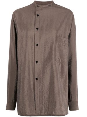 Lemaire ruched silk-blend top - Brown