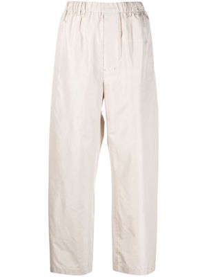 Lemaire ruched silk straight-leg trousers - Neutrals
