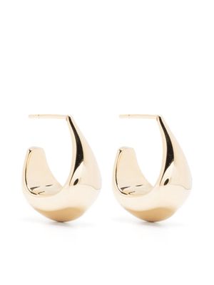Lemaire sculpted hoop curved earrings - Gold