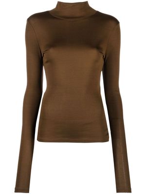 Lemaire second skin rib jersey top - Neutrals