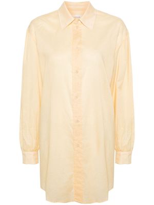 LEMAIRE semi-sheer cotton shirt - Yellow