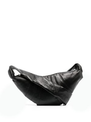 Lemaire small Croissant leather shoulder bag - Black