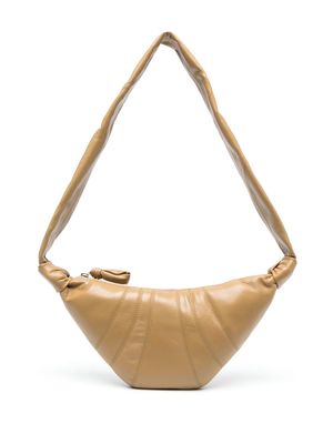 Lemaire small Croissant leather shoulder bag - Brown