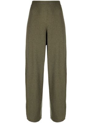 LEMAIRE Soft Curved wool-blend trousers - Green