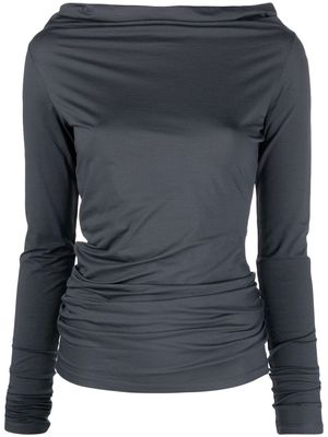Lemaire square-neck stretch-cotton top - Grey