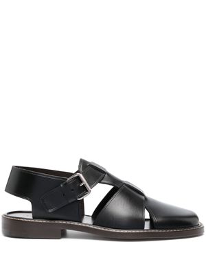 Lemaire square-toe flat soles - Black