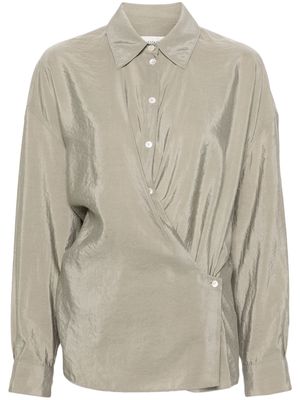 LEMAIRE straight-collar twisted shirt - Grey