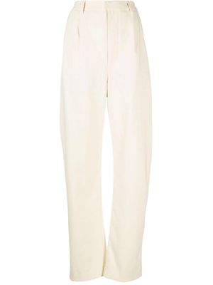 Lemaire straight-leg cotton-blend trousers - White