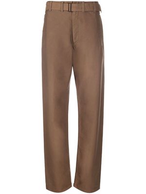 Lemaire straight-leg cotton trousers - Brown