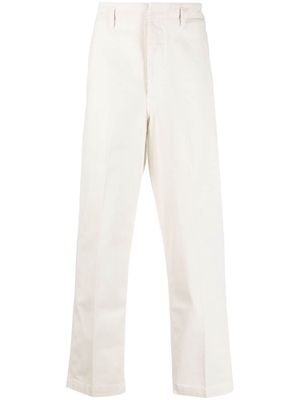 Lemaire straight-leg cotton trousers - White