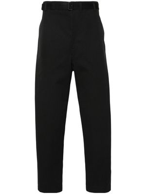 LEMAIRE strap-detail tapered trousers - Black