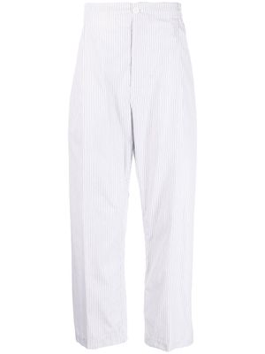 Lemaire striped straight-leg trousers - White