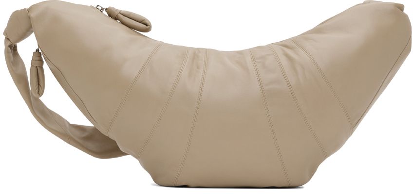Lemaire Taupe Large Croissant Shoulder Bag