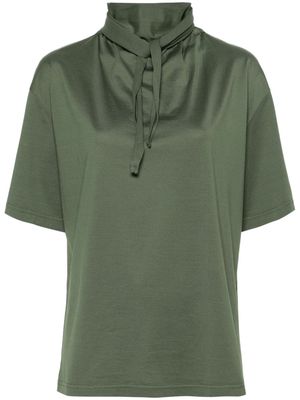 LEMAIRE tie-fastening cotton T-shirt - Green