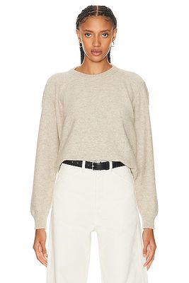 Lemaire Tilted Crew Neck Jumper in Cream