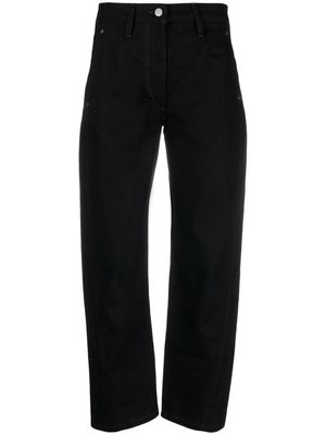 Lemaire twisted cropped jeans - Black