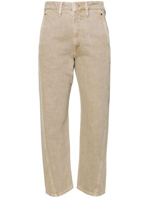 LEMAIRE Twisted high-rise straight-leg jeans - Neutrals