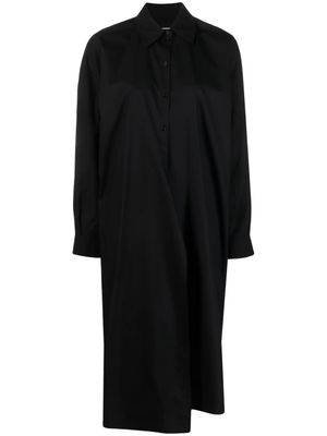 Lemaire Twisted long-sleeve shirt dress - Black