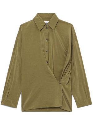 Lemaire Twisted silk-blend shirt - Green